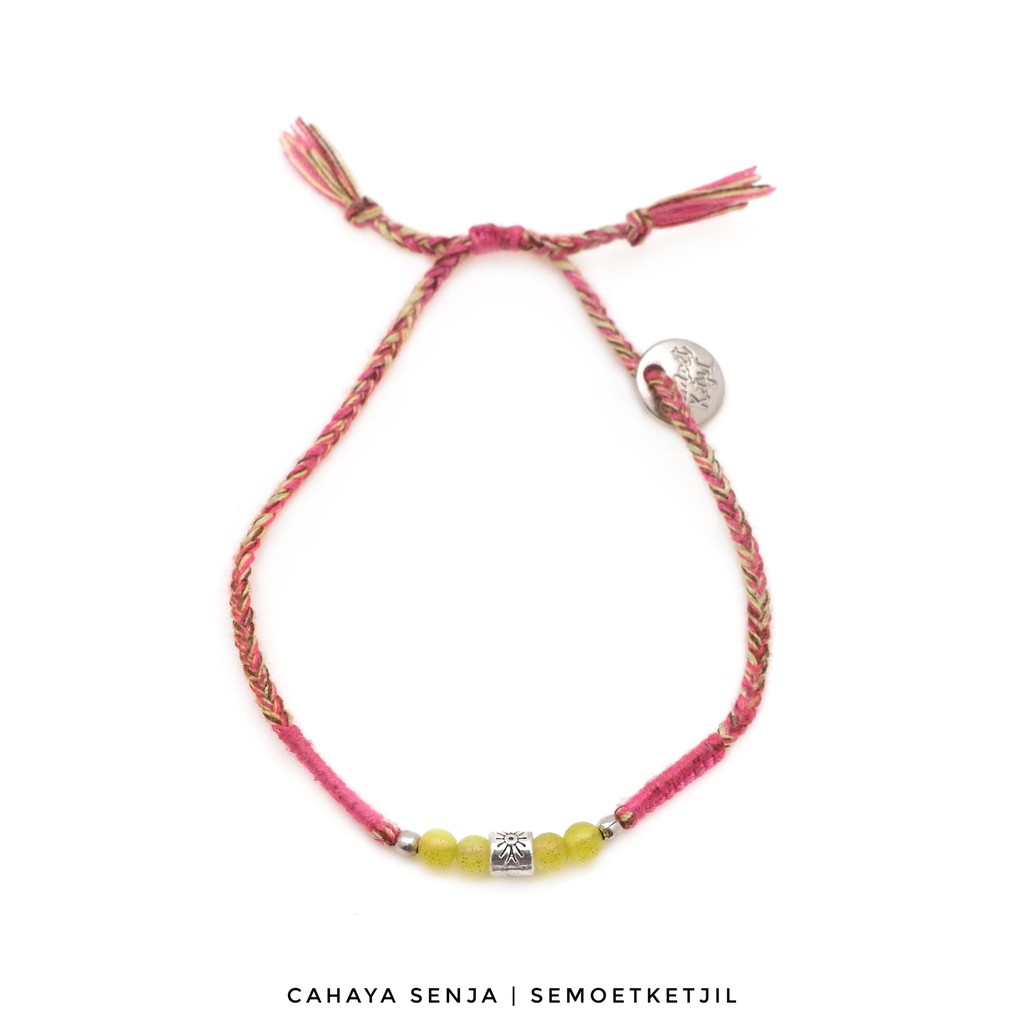 

Semoet Ketjil Gelang Bohemian Cahaya Senja Agate