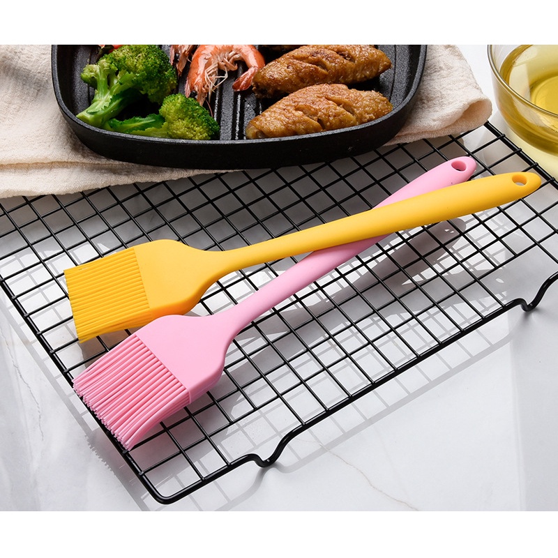 25x4.5 Cm Colorful Non-toxic Silicone Oil BBQ Brush Kitchen Accessories