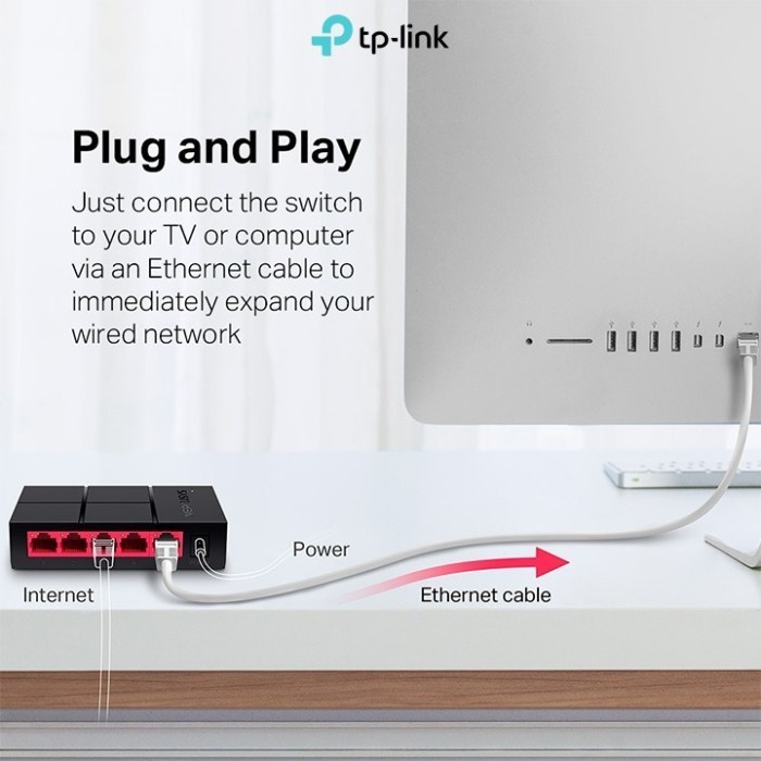 Switch HUB Mercusys 5 Port MS105G 10/100/1000 Mbps HUB Switch 5-Port