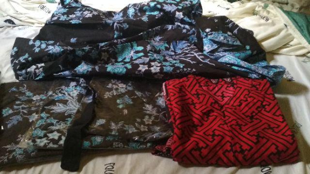 Batik Couple Keluarga Gamis Anak Gamis Batik Super Jumbo Cibulan Biru