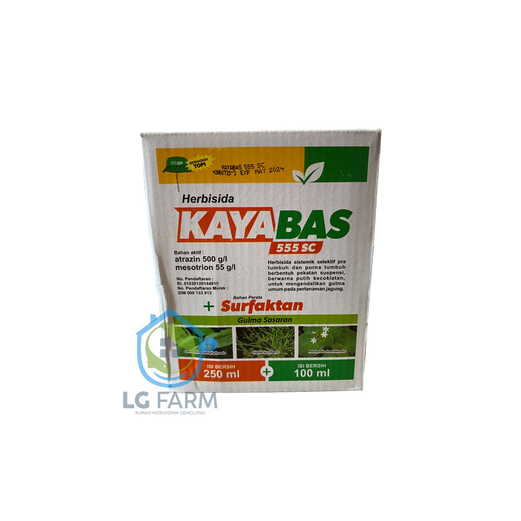 Herbisida Kayabas 555sc 250ml & Surfaktan 100ml Pengendali Gulma