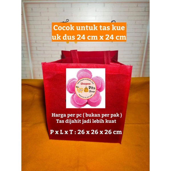 

Tas Kain Bingkisan Souvenir Gift Bag Kantong Polos Tenteng 26 Merah