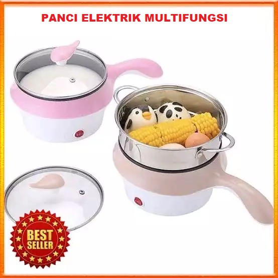 Panci Listrik Stainless Elektrik Kukus Masak Plus Steamer bisa kukus Goreng serbaguna