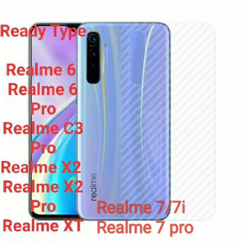 Realme 6 6Pro 7 7i 7Pro C3 X2 X2 Pro X XT Skin Carbon back screen