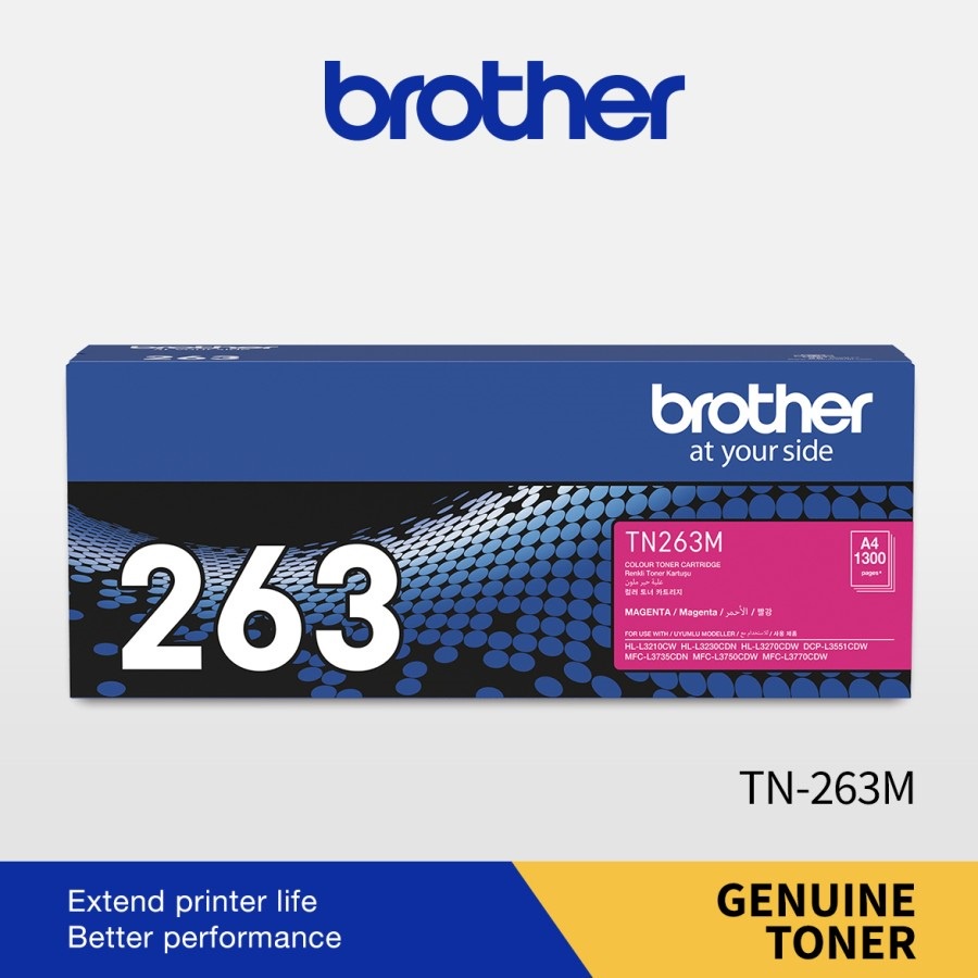 Brother TN-263M Toner Printer Laser Warna Color Magenta