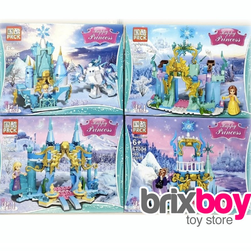 Lego Prck 67004 Frozen Castle Princess Anna Elsa Belle Cinderella - disney frozen ice castle roblox