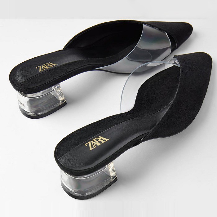 SEPATU ZARA BRANDED ORIGINAL 100% HEELS Vinyl Mules CEWEK WANITA IMPOR JAKARTA