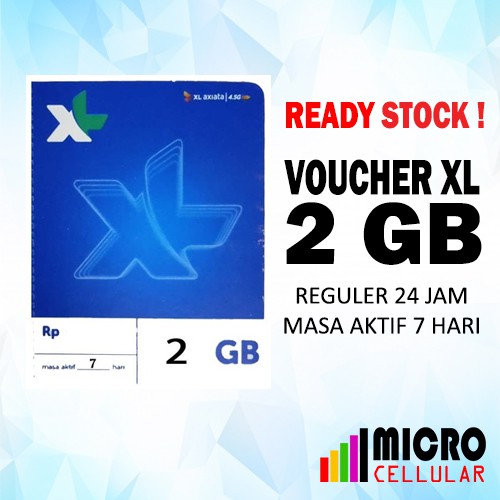 Voucher Kuota XL 2 GB (7 Hari) Reguler 24 Jam - Termasuk Bonus Kuota YouTube