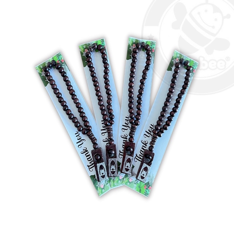 Souvenir Termurah haji dan umroh TASBIH 33 butir pack plastik + thakcard Thankyou