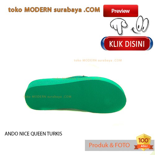 ANDO NICE QUEEN TURKIS sandal jepit wanita flip flop casual