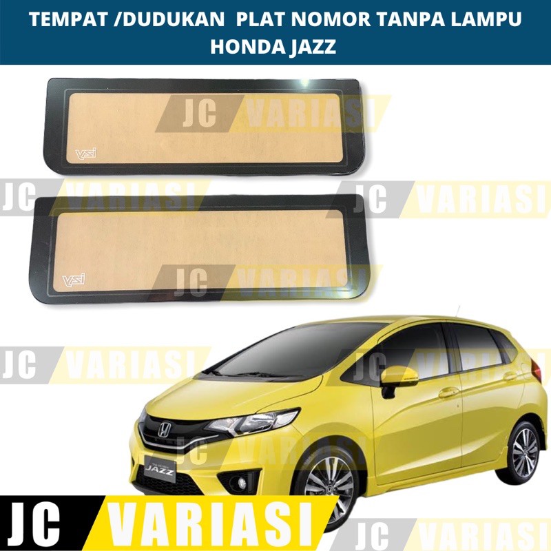 Tempat/Dudukan/Tatakan/Cover Plat Nomor Mobil Acrylic Merk Izy Honda Jazz