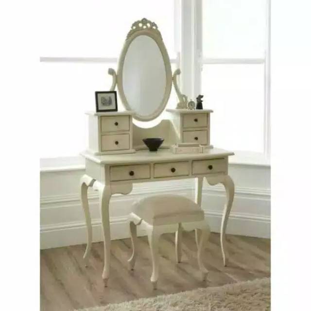 meja rias duco putih,mebel jepara,furniture