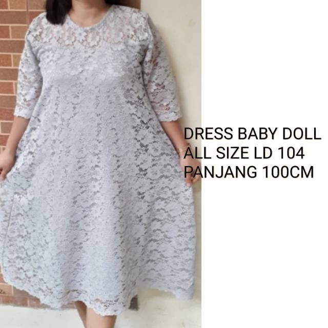 Dress brokat baby Doll X1
