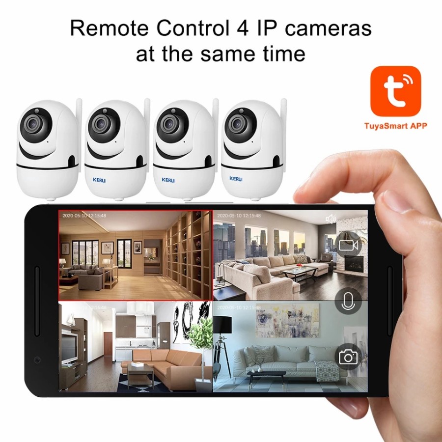 CCTV KAMERA INDOOR KERUI IP Camera Cam CCTV Tuya Auto Tracking Mengikuti Gerakan