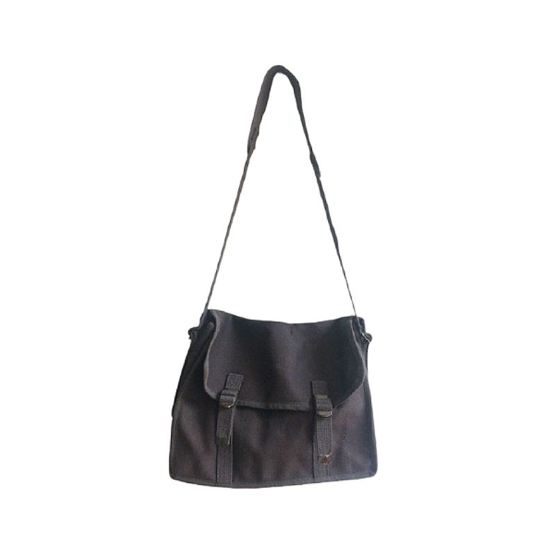 Tas Selempang Pria Kanvas Jadul Hitam