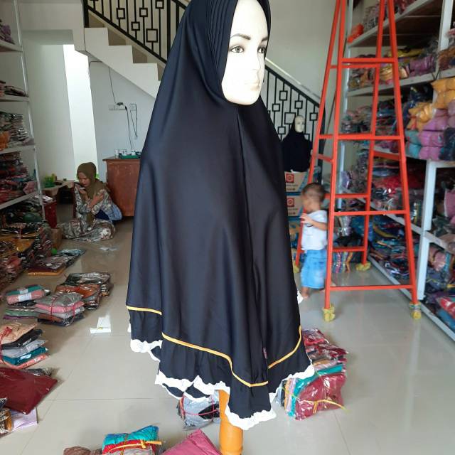 TERLARIS...!!! JILBAB INSTAN JUMBO ARAFAH RENDA-8