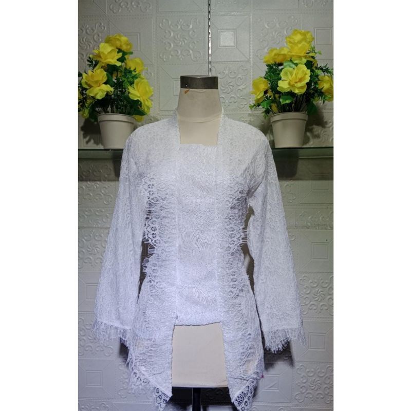 Realpict kebaya kutubaru modern//kutubaru lengan panjang//brukat terlariss//btukat wisufa