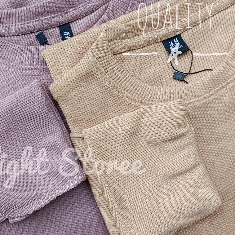 Kaos Rib Premium / Kaos Grosir / Kaos Rib Premium Tebal / Kaos Lengan Panjang