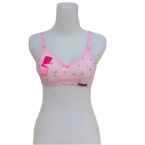 Bra BH Kutang Kotang Wanita Remaja Dewasa Sport Tanpa Kawat Busa Sexy Saira Motif Polkadot Murah COD