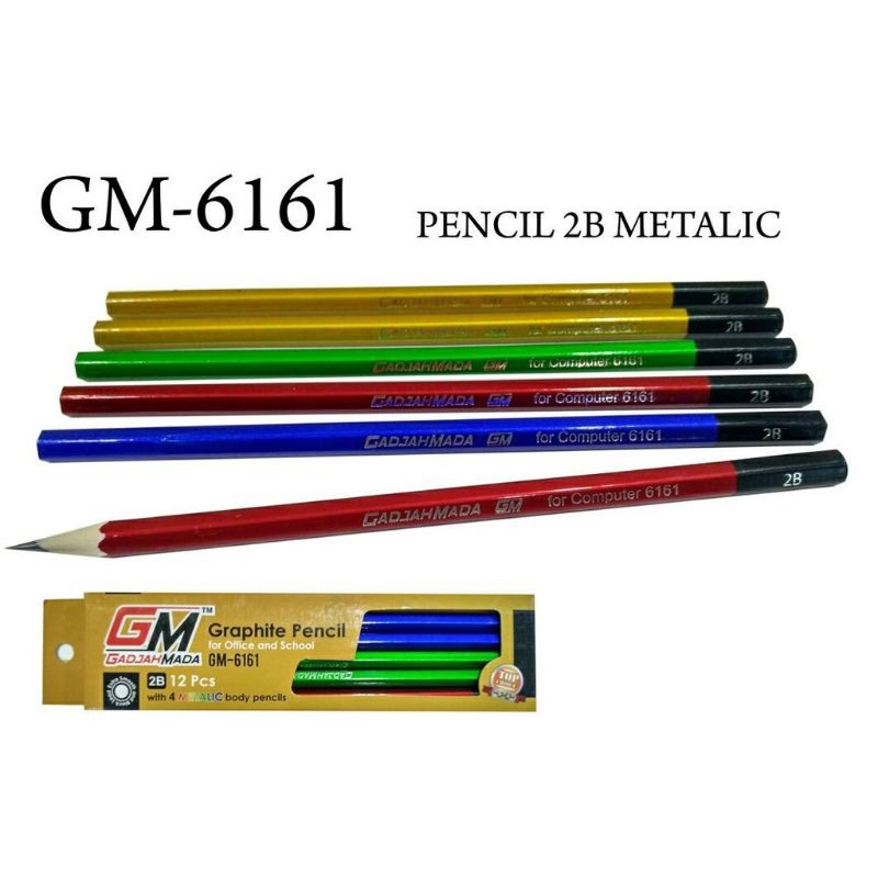 

Pensil/Pencil/Pinsil 2B Metalik GM-616 Murah Berkualitas