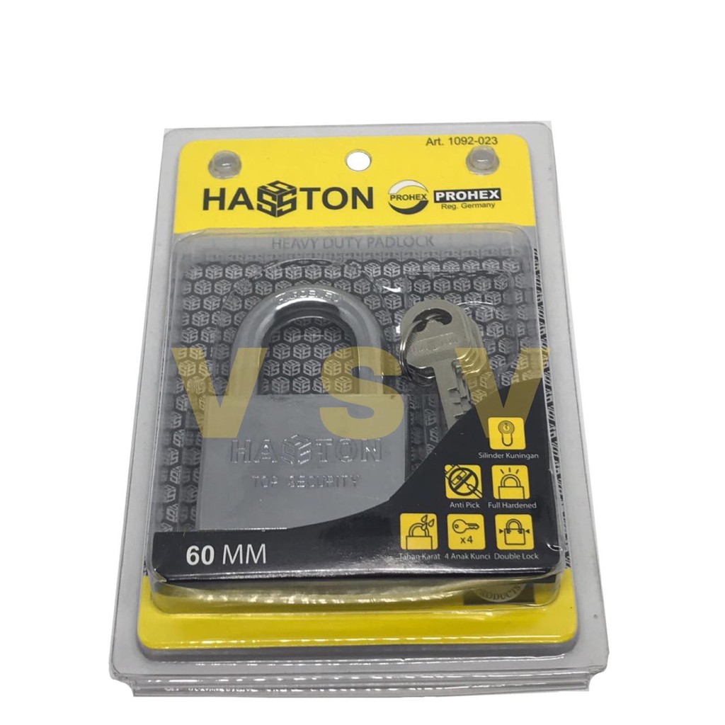 Hasston Gembok 60mm 1092-023/ Gembok chrome / gembok rumah