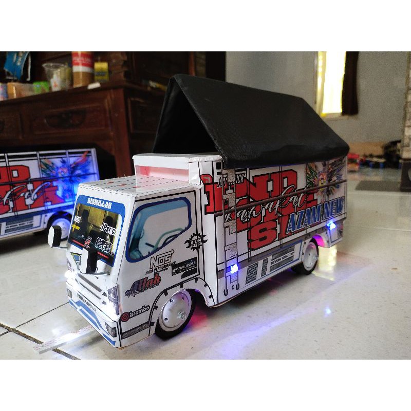 miniatur truck oleng tarik/ mainan mobil anak-anak/ triplek/ kayu/ kardus/ PVC/ termurah/ terlaris