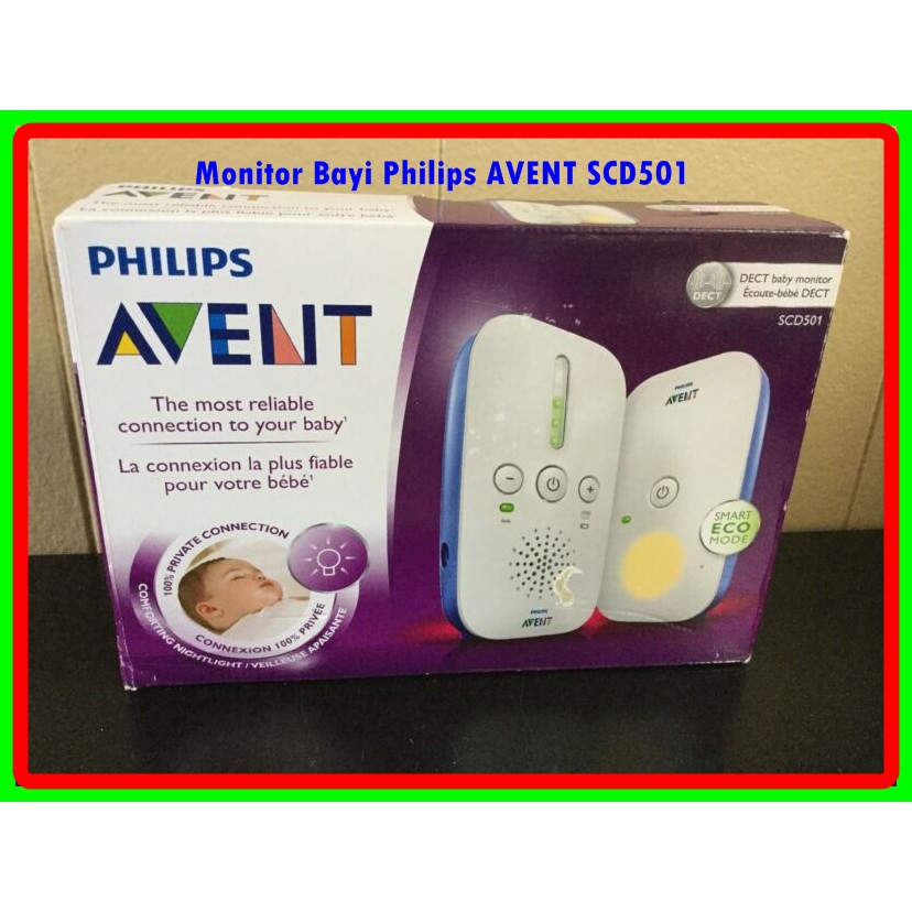 Alat Monitor Bayi Philips Avent Scd501 10 Dect Baby Monitordect Technology Smart Eco 5 Led Lights Shopee Indonesia