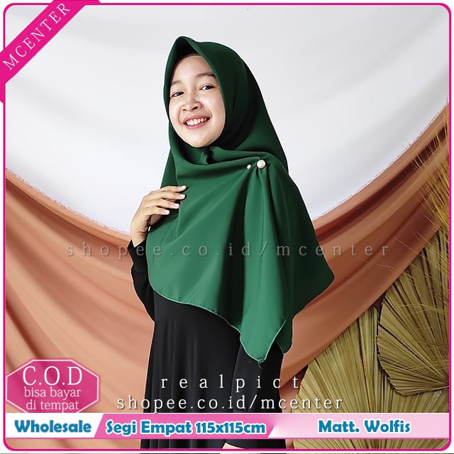 Jilbab segiempat syar'i wolfis 115x115