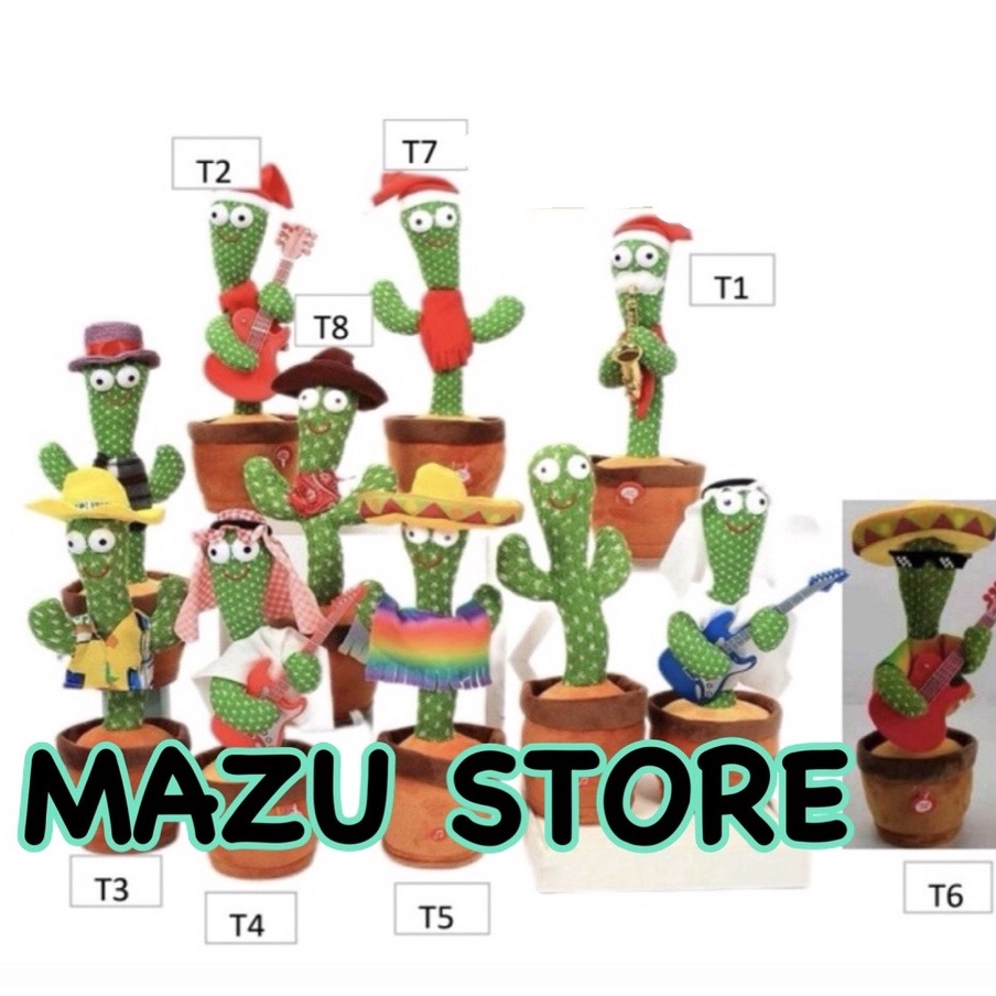 Cactus Toy Boneka Pintar Kaktus Joget Joged Goyang Bisa Ngomong Rekam Bicara Menari Dance