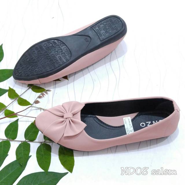 OBRAL CUCI GUDANG BORNEO ND08 XAVYERA SEPATU FLATSHOES RIBBON SOL KARET