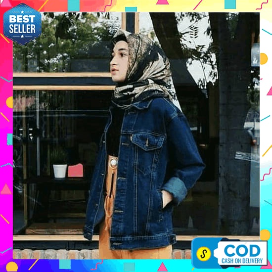 Gzb Fashion Jaket Jeans Wanita Terbaru / Gilva Crop Oversize Jacket / Jaket Cewek Kekinian Jaket Lev