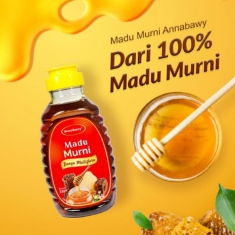 Madu Murni Multiflora Annabawy 140 gram - 330 gram - Madu Asli