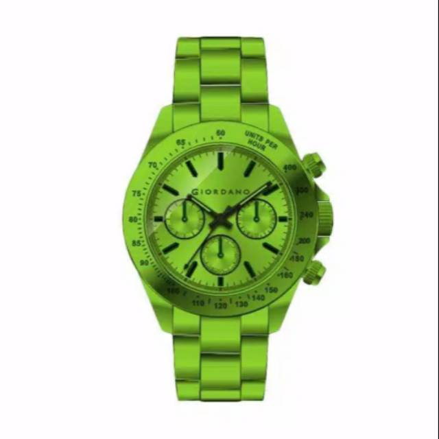 Jam Tangan Giordano 1646 Hijau Bahan Titanium Original
