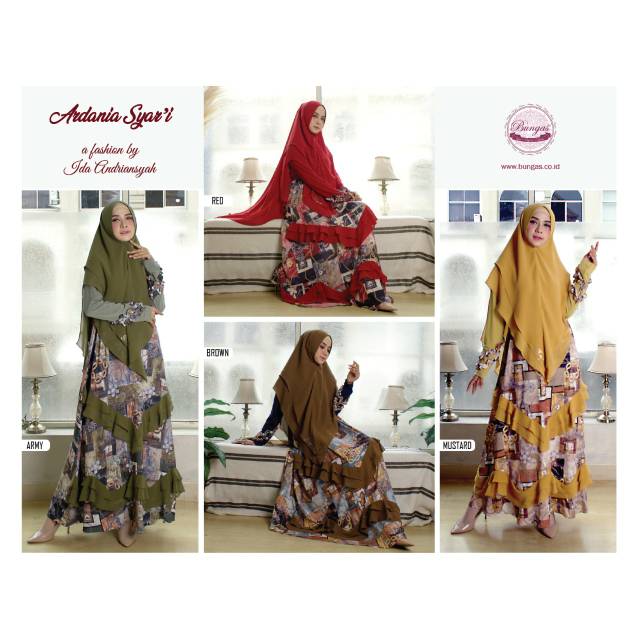 Ready Ardania syari by bungas/ori/baju gamis/gamis syari/hijab syari
