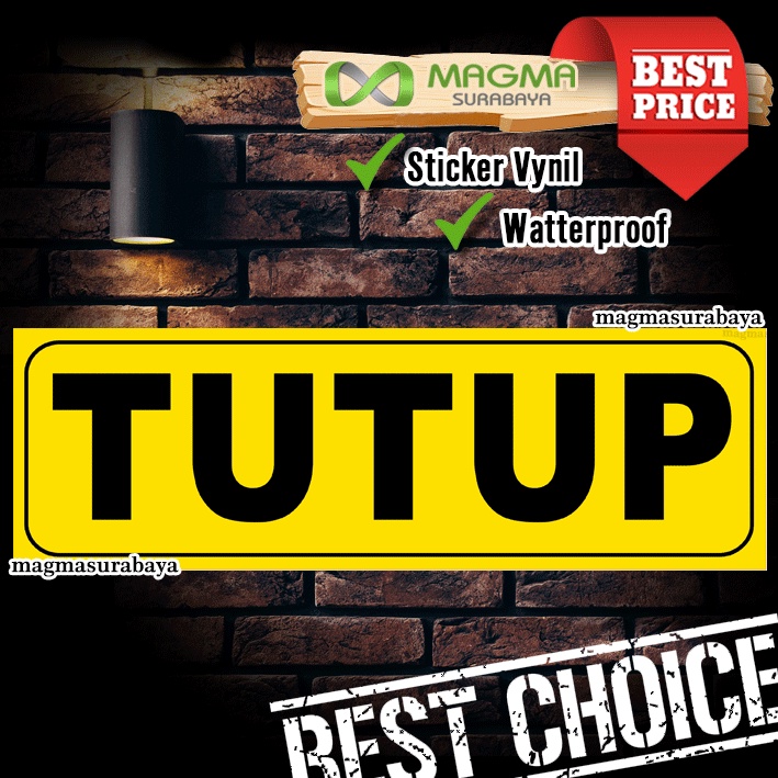 

stiker TUTUP toko-workshop-launsry-counter-rumah makan- kedai - warung