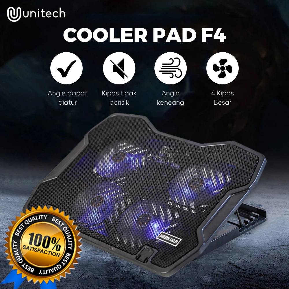 Cooling Pad Laptop Cooler Laptop 4 Fan Super Kencang F4