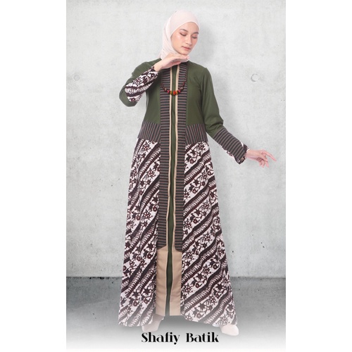 GAMIS GBL LATIKA SHAFIY BATIK ETNIK TENUN LURIK KOMBINASI KATUN TOYOBO PREMIUM DRESS MUSLIMAH BUSUI 