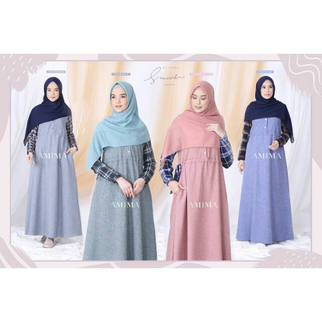 SAMIRAH DRESS AMIMA GAMIS  SYARI MURAH  BAJU  BUSANA MUSLIMAH 