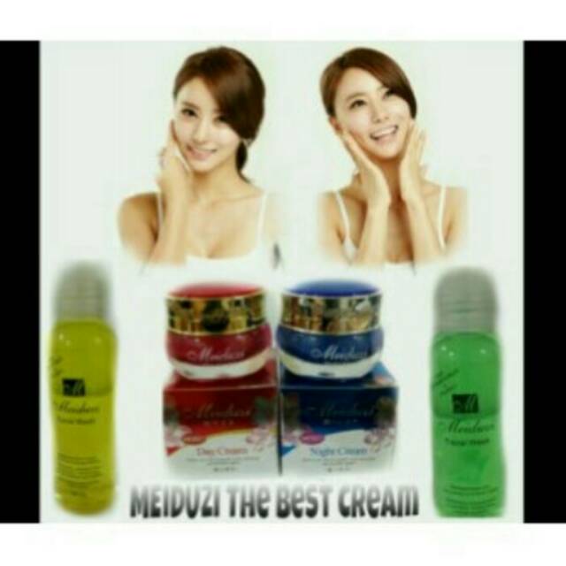 PAKET MEIDUZI CREAM SIANG & MALAM + FACIAL WASH PENCUCI MUKA SABUN MEIDUZI