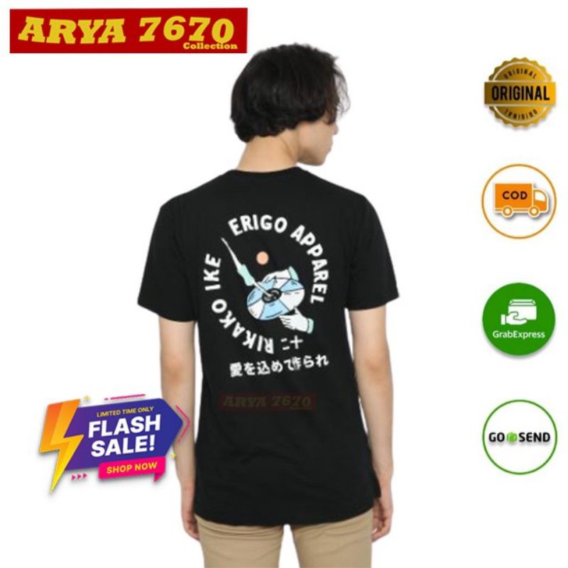 [PROMO] Erigo T-Shirt Rikako Black Original Size M - Harga Termurah