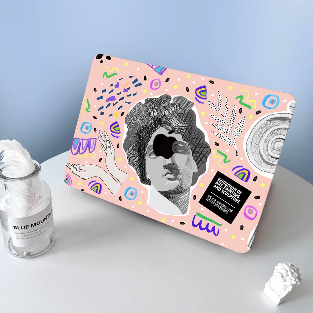 case desain patung roman untuk compatible for macbook pro 13 m1 case m2 a2338 a2251 a2289 a1708 a170