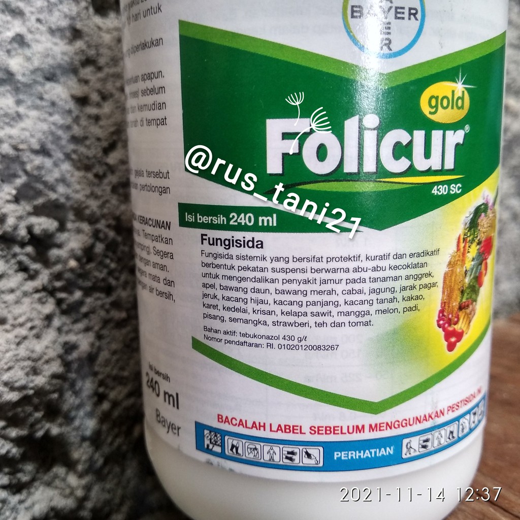 Fungisida Sistemik FOLICUR GOLD 430SC 240ml bahan aktif : Tebuconazole 430g/l