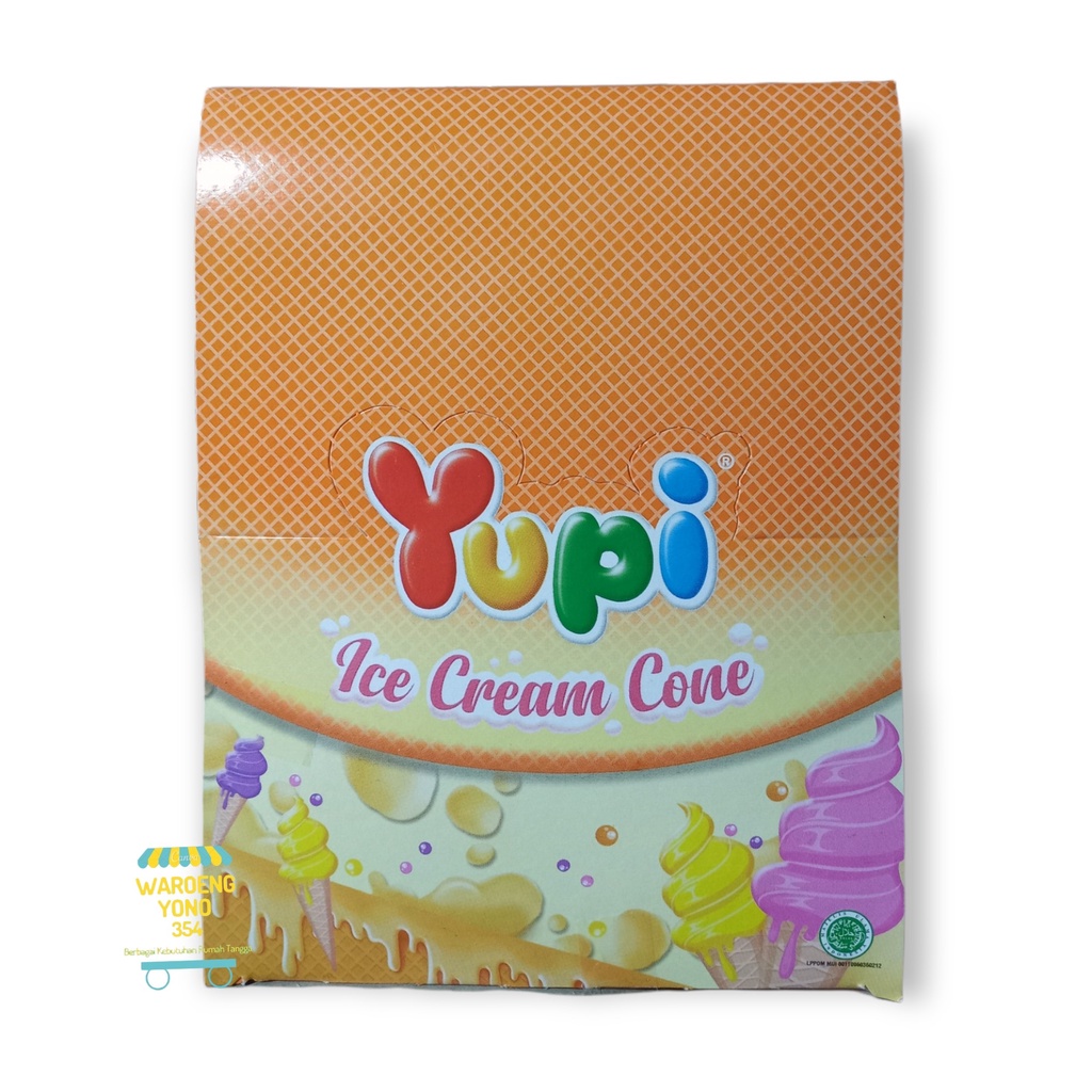 

Permen Yupi - Ice Cream Cone - 1 Box 24 Pcs