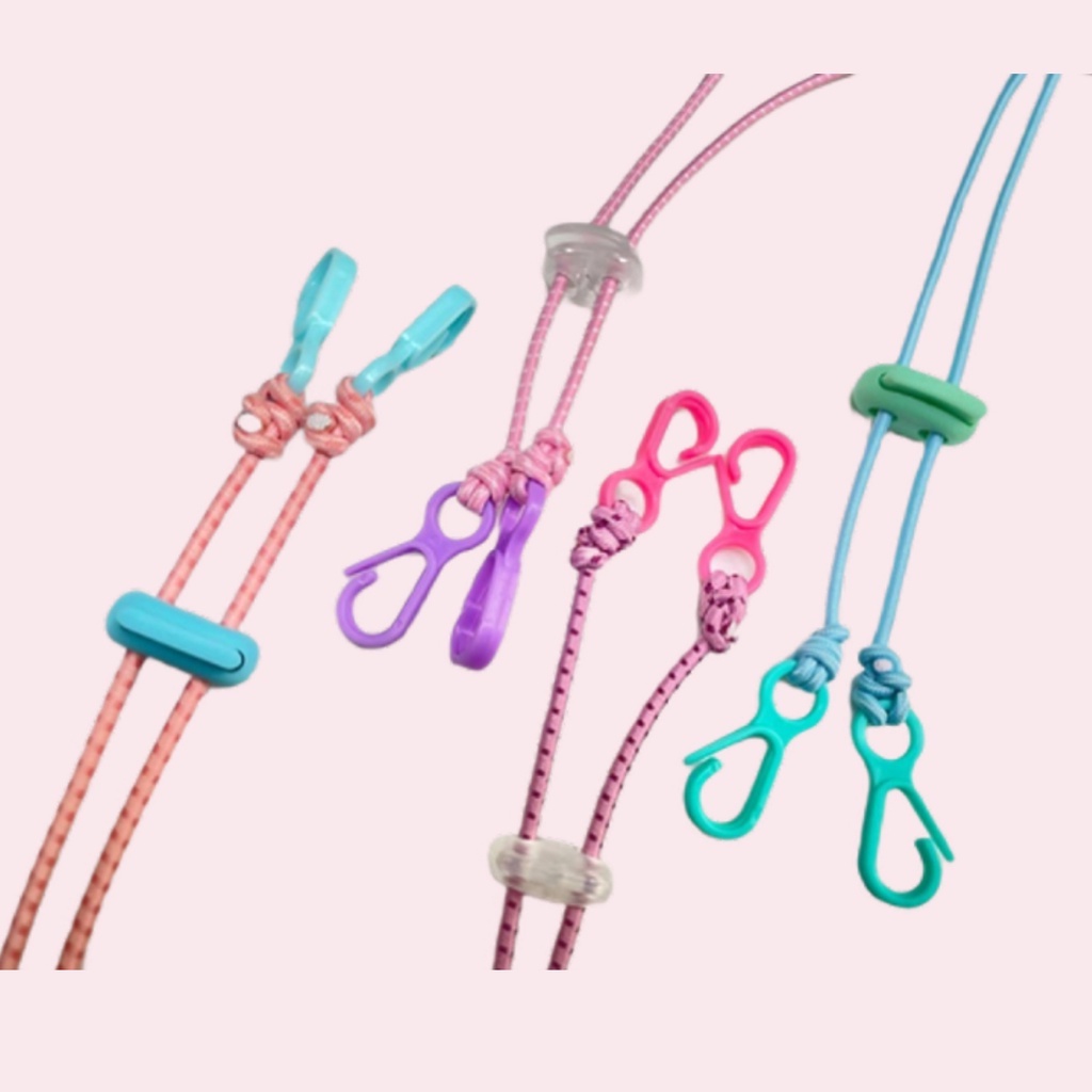 STRAP MASKER WARNA UNIK LUCU CUSTOM 2 IN 1 | TALI MASKER KALUNG KONEKTOR HIJAB EARLOOP HEADLOOP  |  