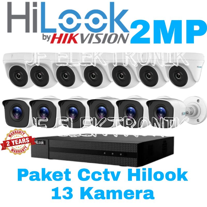 Paket cctv hilook 16 channel dengan 13 kamera hilook 2mp 1080P