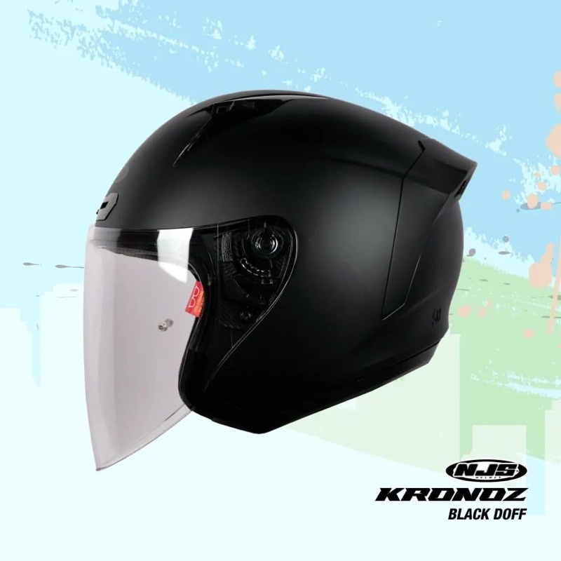 NJS KRONOZ WHITE HELM HALF FACE-5