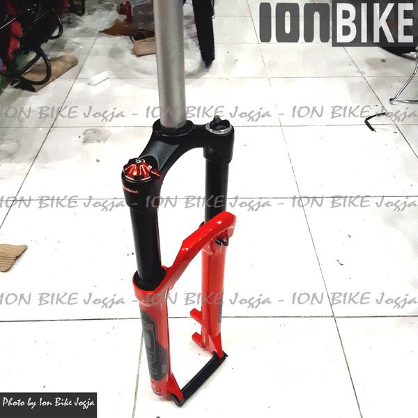 READY  Fork ION 27.5 D5 Travel 120 RED Lock Out preload - Steertube Alloy - Fork sepeda MTB Oversize