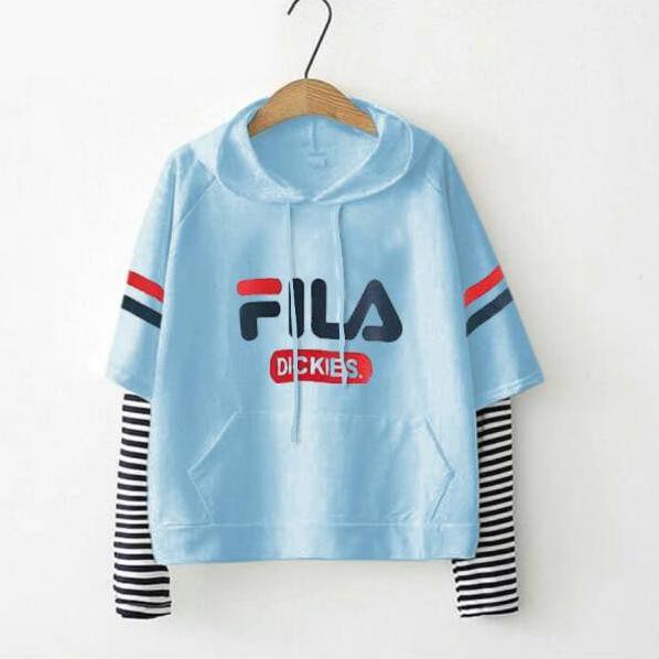 fila baby blue hoodie