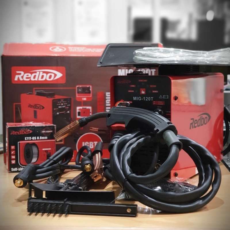 REDBO/REDFOX MIG 120 T Mesin Las CO Flux Core Tanpa Gas CO2 MAG Gasless 120T