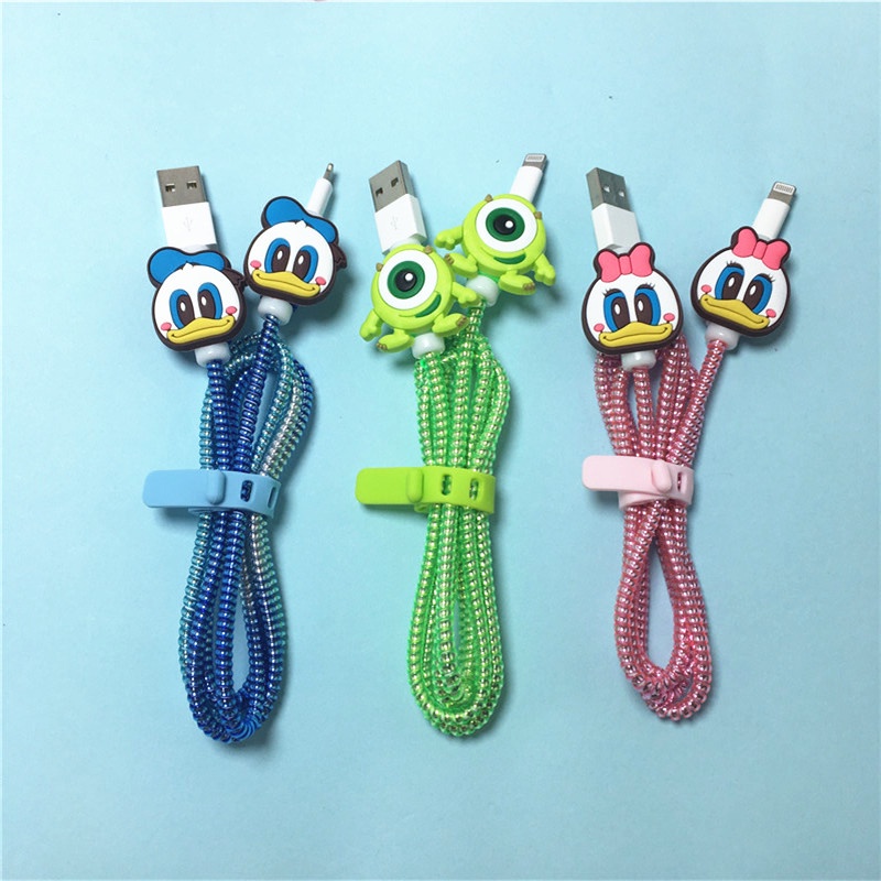 Set Pelindung Kabel Charger USB Universal Motif Kartun